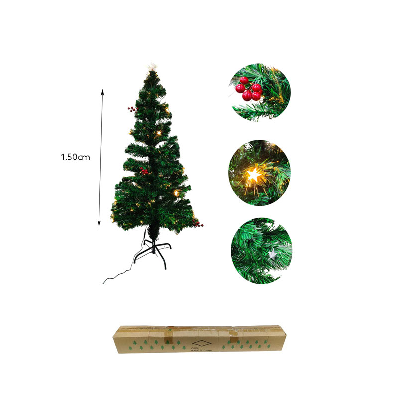 0213002-7 Χριστουγεννιάτικο δέντρο στολισμένο με φωτάκια 1.50cm- Christmas tree - Image 7