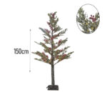 Χριστουγεννιάτικο Δέντρο με 565 LED Λαμπάκια και Διακοσμητικά Μούρα 150cm - Christmas Tree with 565 LED Lights - Image 2
