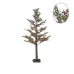 Χριστουγεννιάτικο Δέντρο με 565 LED Λαμπάκια και Διακοσμητικά Μούρα 150cm - Christmas Tree with 565 LED Lights