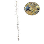 Χριστουγεννιάτικη Φωτιζόμενη Ασημένια Γιρλάντα με Αστέρια και Πέρλες 120cm - Christmas Lighted Garland with Stars and Pearls