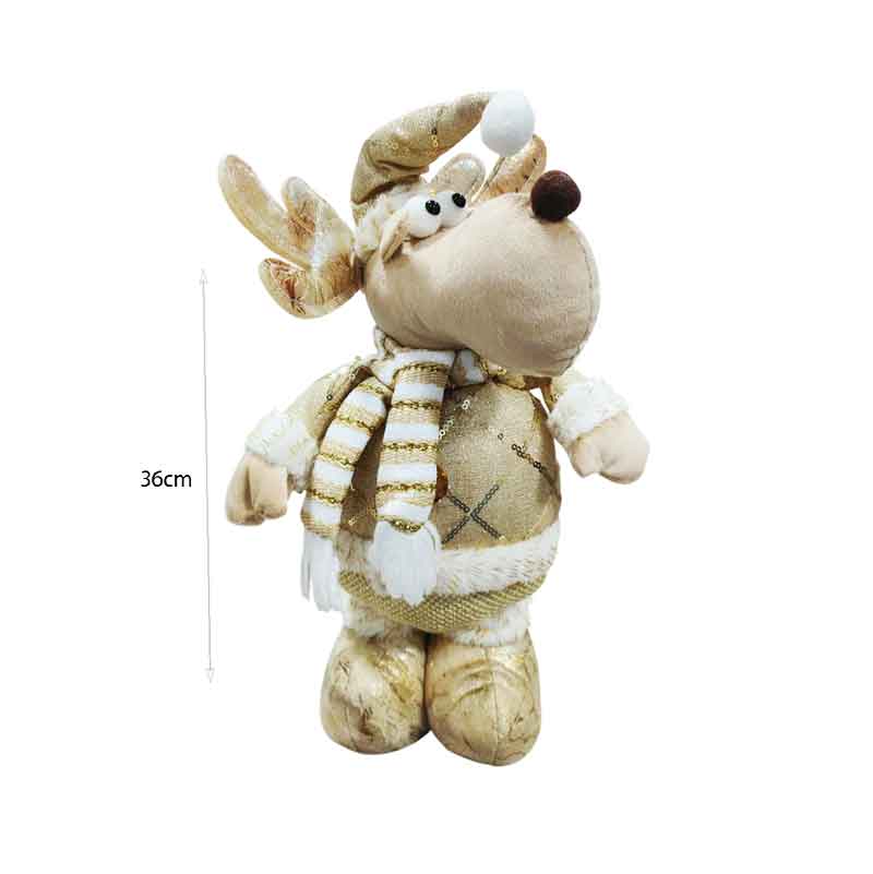 0281005-2 Διακοσμητικό Ταράνδος Χρυσός 36cm – Gold Decorative Reindeer 36cm - Image 3