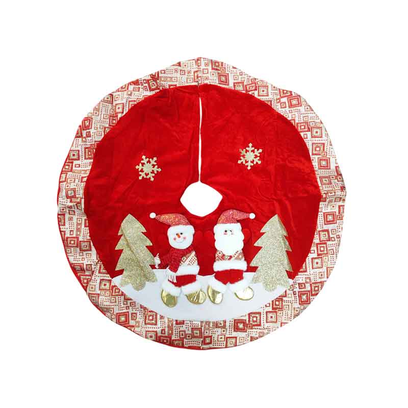0281008 Χριστουγεννιάτικη Ποδιά Δέντρου Άγιος Βασίλης 95cm – Christmas Tree Skirt Santa Claus - Image 1