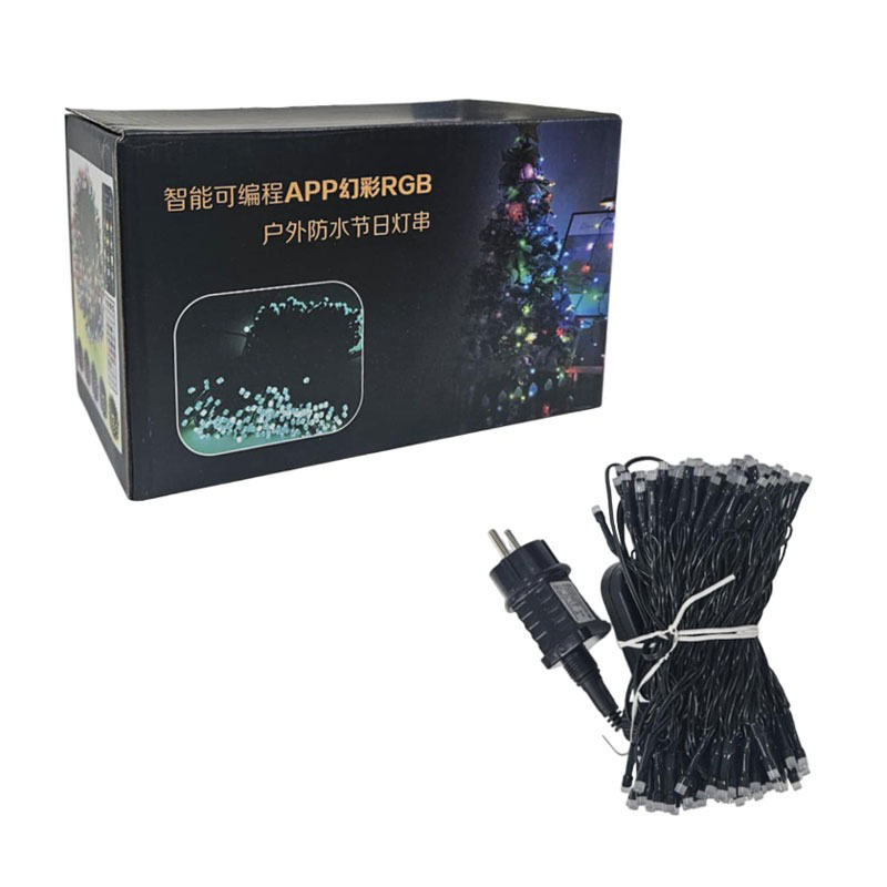 0282008-1 Χριστουγεννιάτικα Λαμπάκια LED RGB 24m 200 Λαμπάκια - Christmas LED String Lights RGB - Image 1