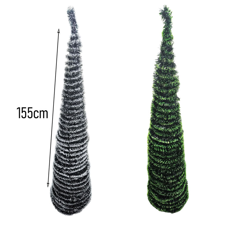 0288001-1 Διακοσμητικό Χριστουγεννιάτικο Δέντρο Κώνος 155cm - Decorative Christmas Tree Cone - Image 1