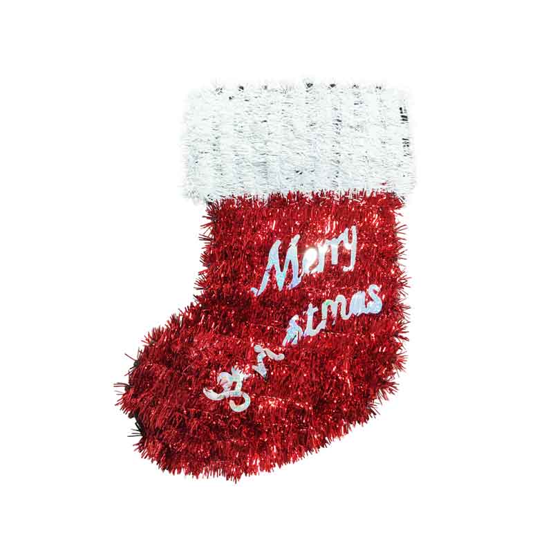 0288007-2 Κρεμαστή Χριστουγεννιάτικη Κάλτσα “Merry Christmas” 34cm – Hanging Christmas Stocking “Merry Christmas” - Image 4