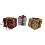 Διακοσμητικά Χριστουγεννιάτικα Δώρα 8.5x8.5cm - Decorative Christmas Gift Boxes - Image 2