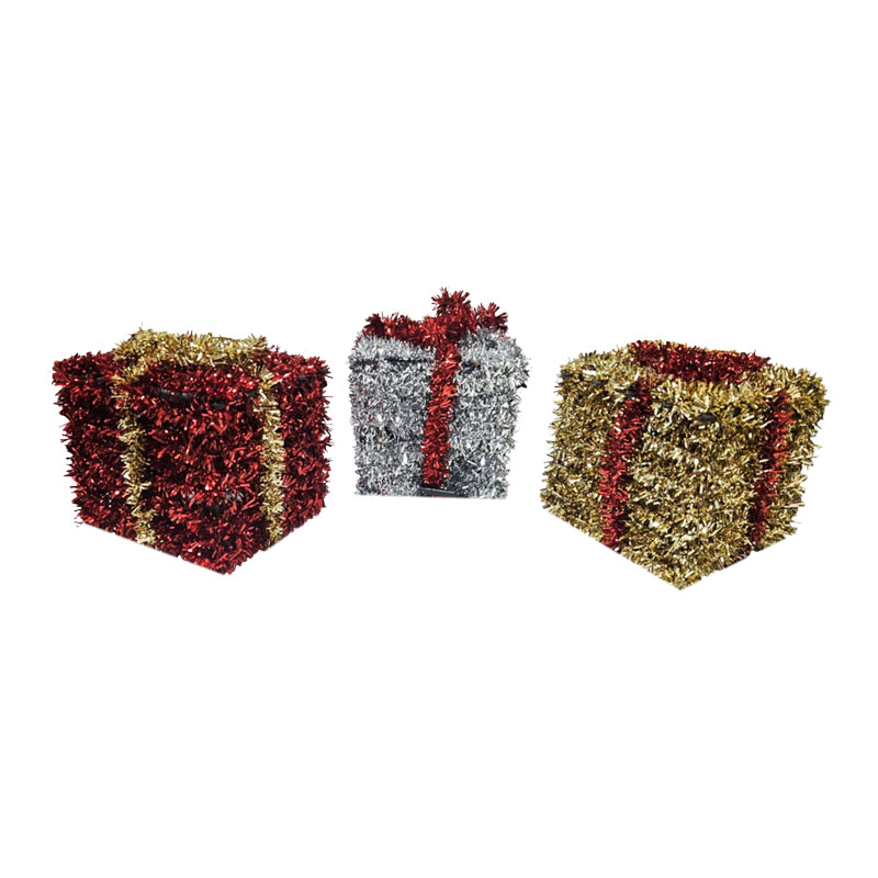 0288012 Διακοσμητικά Χριστουγεννιάτικα Δώρα 8.5x8.5cm - Decorative Christmas Gift Boxes - Image 1