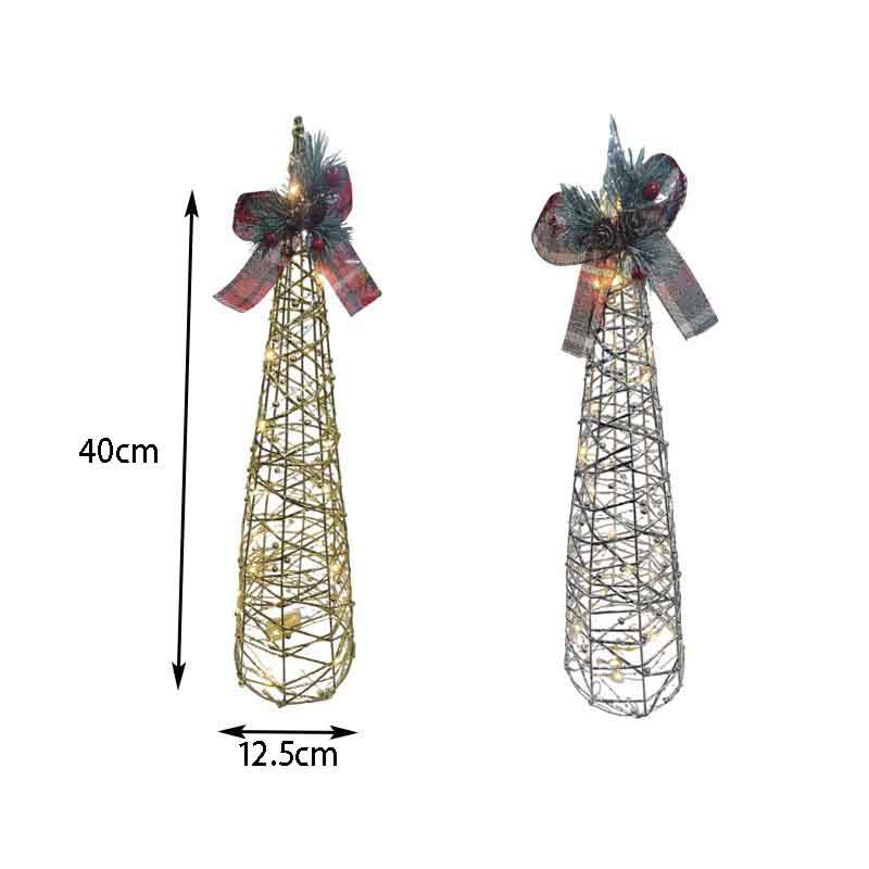 0302001 Διακοσμητικό Χριστουγεννιάτικο Δεντράκι Με Φωτάκια 40cm - Decorative Christmas Tree with Lights - Image 3