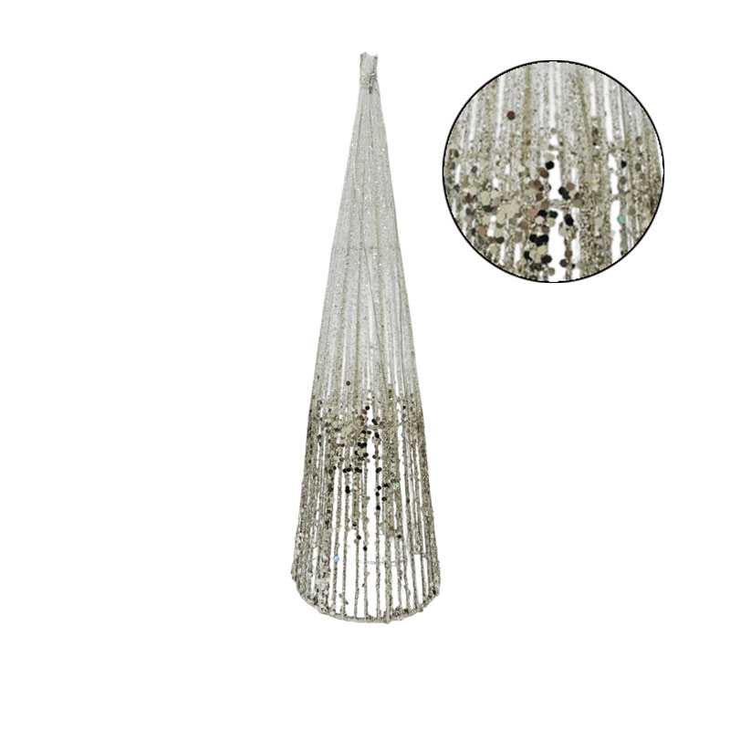 0302004-2 Φωτιζόμενο Διακοσμητικό Δεντράκι 60cm με Γκλίτερ - Illuminated Decorative Glitter Tree - Image 1