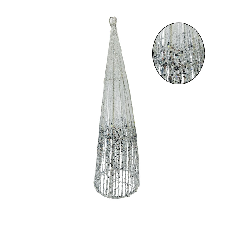 0302004-3 Φωτιζόμενο Διακοσμητικό Δεντράκι 60cm με Γκλίτερ - Illuminated Decorative Glitter Tree - Image 1