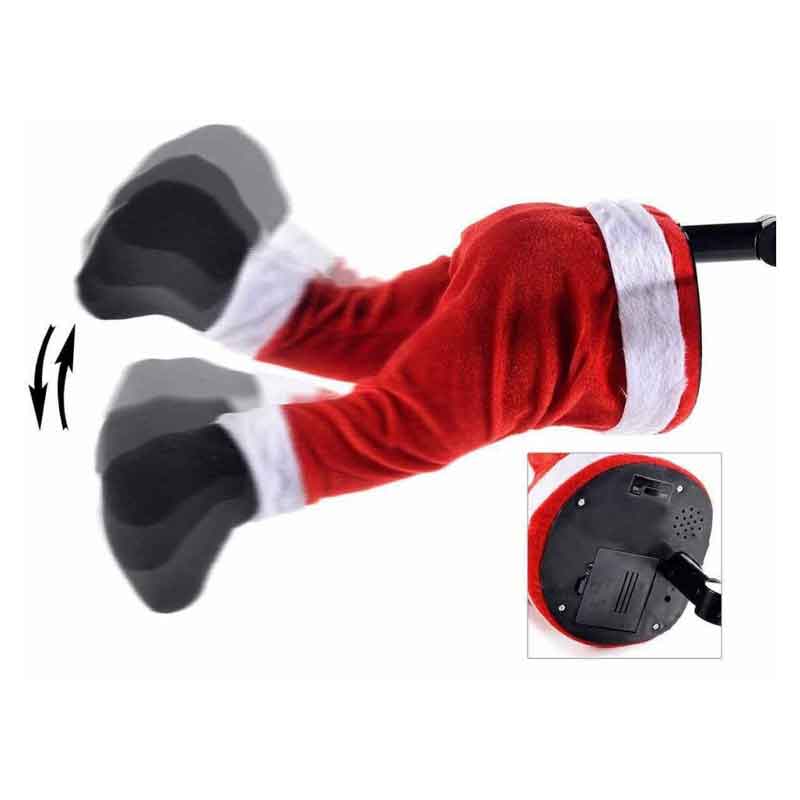 030228-1 Χριστουγεννιάτικο στολίδι Δέντρου Πόδια Άγιου Βασίλη - Moving Santa Legs - Image 3