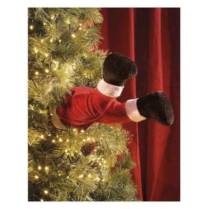 030228-2 Χριστουγεννιάτικο στολίδι Δέντρου Πόδια Άγιου Βασίλη - Moving Santa Legs - Image 1