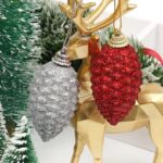 Χριστουγεννιάτικο στολίδι κουκουνάρι 6τμχ – Christmas decoration pine cone 6pcs - Image 3