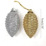 Χριστουγεννιάτικο στολίδι κουκουνάρι 6τμχ – Christmas decoration pine cone 6pcs - Image 5