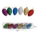 Χριστουγεννιάτικο στολίδι κουκουνάρι 6τμχ – Christmas decoration pine cone 6pcs - Image 8