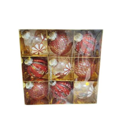 Σετ Χριστουγεννιάτικες Μπάλες 9τμχ 7.5cm - Christmas decoration balls