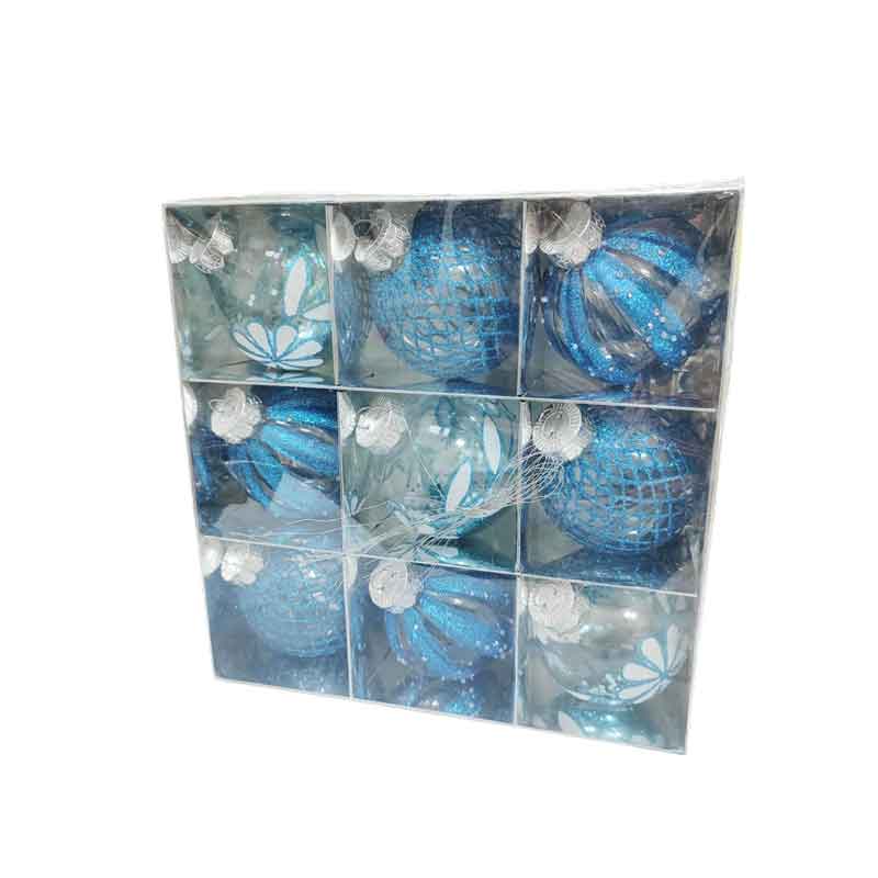 036083-3 Σετ Χριστουγεννιάτικες Μπάλες 9τμχ 7.5cm - Christmas decoration balls - Image 3