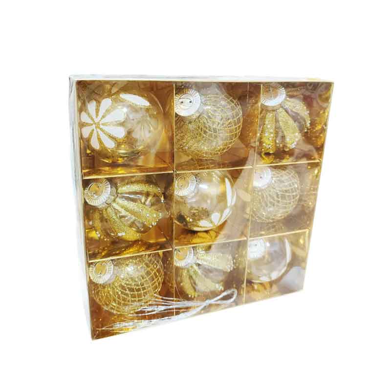 036083 Σετ Χριστουγεννιάτικες Μπάλες 9τμχ 7.5cm - Christmas decoration balls - Image 5