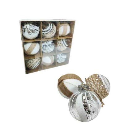 Χριστουγεννιάτικες Μπάλες Σετ 9τμχ 8.5cm – Christmas Balls Set