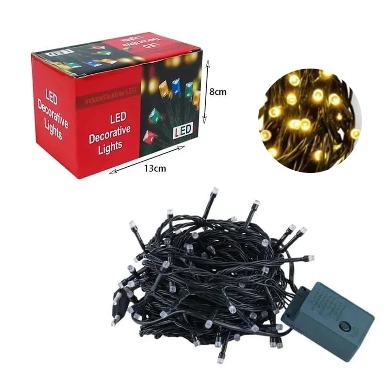 041057 Χριστουγεννιάτικα λαμπάκια σε θερμό χρώμα 6m 240 LED – Christmas lights warm light - Image 2