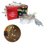 Χριστουγεννιάτικα Λαμπάκια LED σε θερμό χρώμα με Διαφανές Καλώδιο 100led 5m- Christmas lights warm light - Image 4