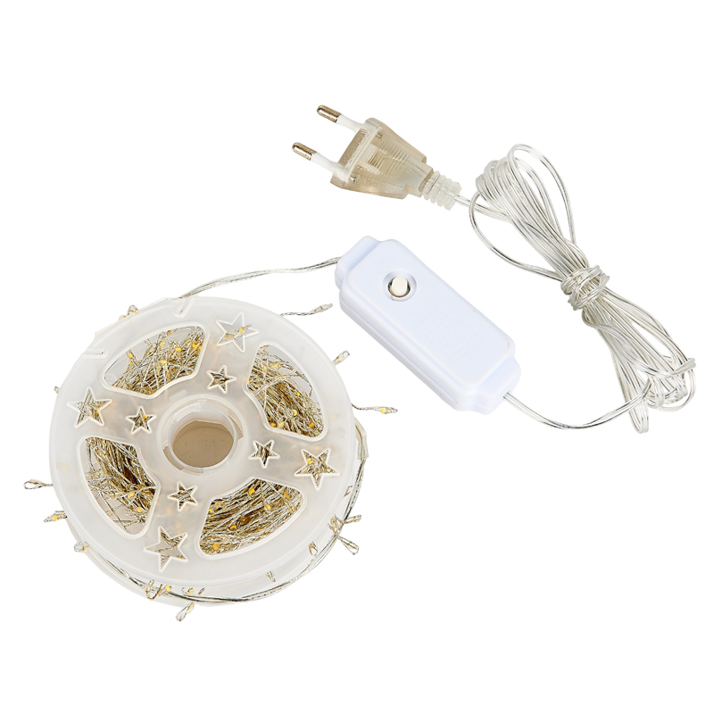 041067-4 Χριστουγεννιάτικα Λαμπάκια Πρίζας LED RGB Χρώμα σε Κουλούρα με Τηλεχειριστήριο 500L 20m - Christmas atmosphere light string RGB light - Image 4