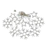 Χριστουγεννιάτικα Φωτάκια Κουρτίνα Χιονονιφάδες & Αστεράκια Πολύχρωμα 3M 120Led- Christmas decoration lights RGB - Image 3