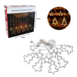 Χριστουγεννιάτικα Φωτάκια Κουρτίνα Δεντράκια & Αστεράκια Θερμό Χρώμα 10L 3M - Christmas decoration lights warm light - Image 5