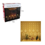 Χριστουγεννιάτικα Φωτάκια Κουρτίνα Αστεράκια Θερμό Χρώμα 10L 3M - Christmas decoration lights warm light - Image 3