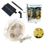 Χριστουγεννιάτικα Λαμπάκια Ηλιακά LED Θερμό Χρώμα σε Κουλούρα 500L 20m - Christmas atmosphere light string warm light solar - Image 5