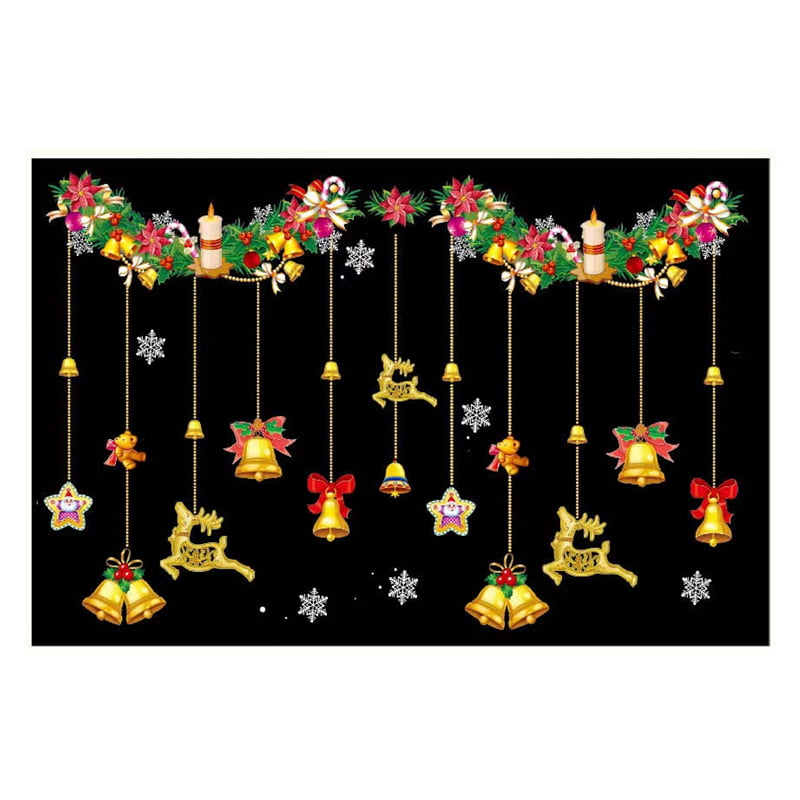 046002-1 Χριστουγεννιάτικα Αυτοκόλλητα για Τζάμια σε Διάφορα Σχέδια - Christmas Stickers for Windows in Various Designs - Image 3