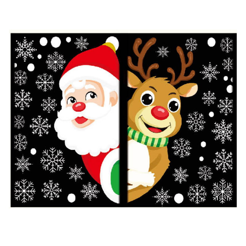 046002-5 Χριστουγεννιάτικα Αυτοκόλλητα για Τζάμια σε Διάφορα Σχέδια - Christmas Stickers for Windows in Various Designs - Image 7