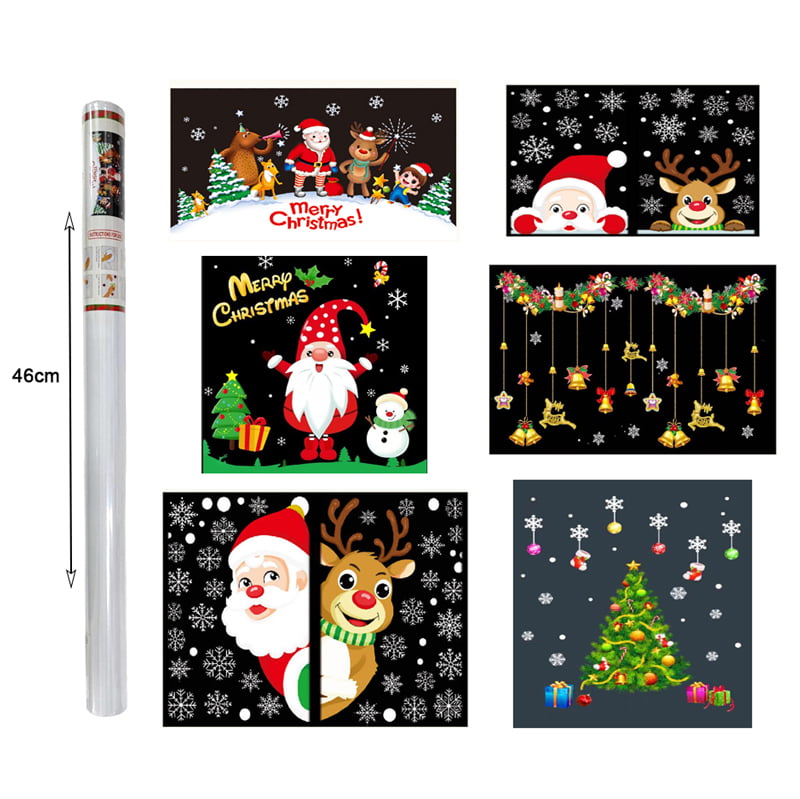 046002-9 Χριστουγεννιάτικα Αυτοκόλλητα για Τζάμια σε Διάφορα Σχέδια - Christmas Stickers for Windows in Various Designs - Image 10