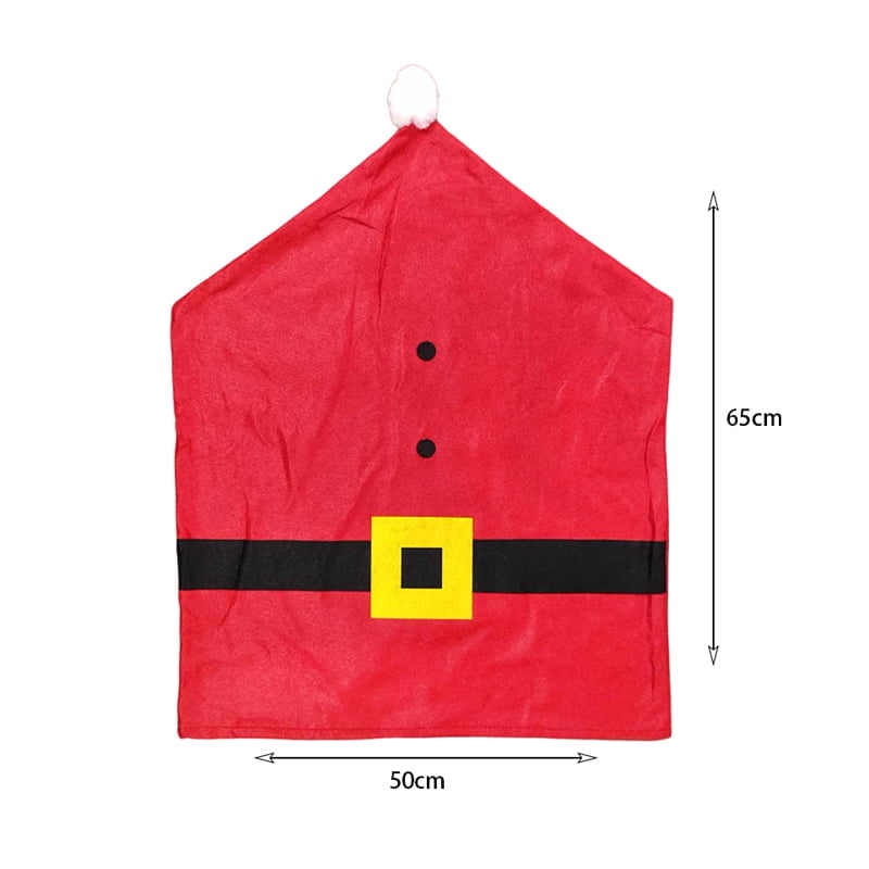 048005-1 Χριστουγεννιάτικο Κάλυμμα Πλάτης Καρέκλας Στολή Αγίου Βασίλη - Santa Claus Chair Cover - Image 2