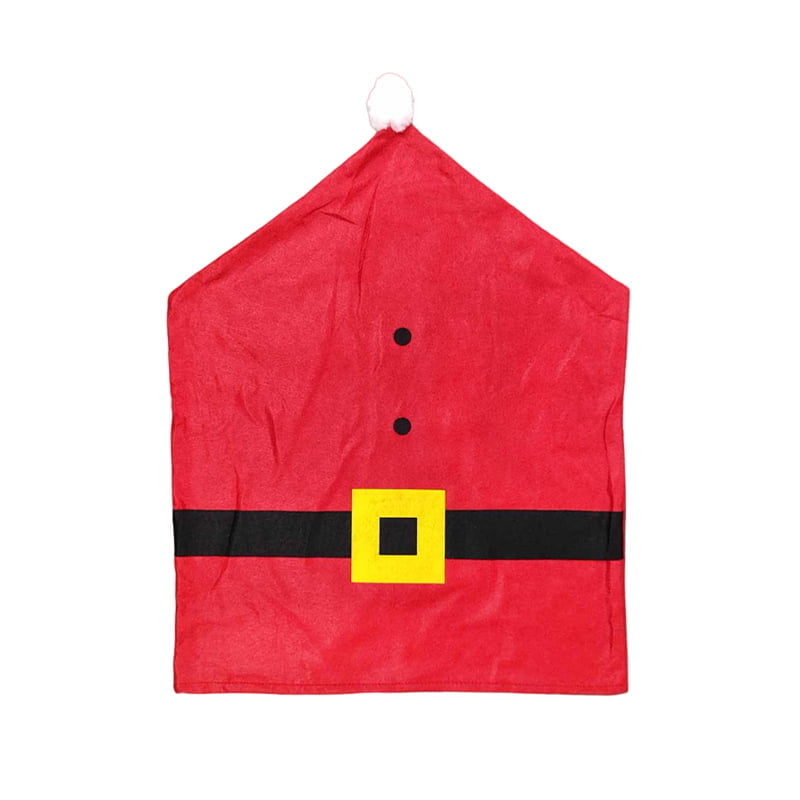 048005 Χριστουγεννιάτικο Κάλυμμα Πλάτης Καρέκλας Στολή Αγίου Βασίλη - Santa Claus Chair Cover - Image 1