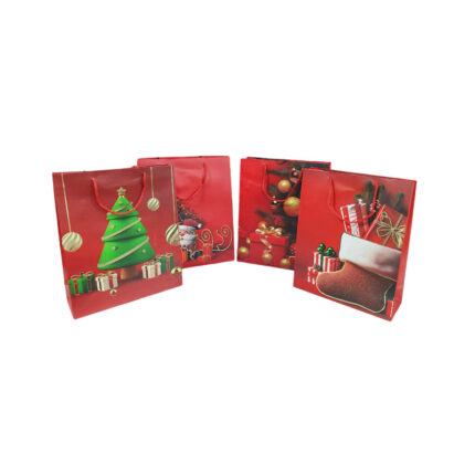 Χριστουγεννιάτικη σακούλα σε διάφορα σχέδια 40x31cm 12 τεμάχια - Christmas bag