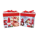 Χριστουγεννιάτικο πλαστικό κουτί 15x15x15cm 12 τεμάχια - Christmas plastic box