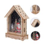 Χριστουγεννιάτικο Ξύλινο Σπιτάκι με Φως - Christmas Wooden House with Light - Image 2