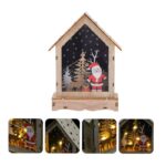 Χριστουγεννιάτικο Ξύλινο Σπιτάκι με Φως - Christmas Wooden House with Light - Image 3