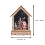 Χριστουγεννιάτικο Ξύλινο Σπιτάκι με Φως - Christmas Wooden House with Light - Image 4