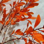 Led Φωτιζόμενο Δέντρο Καφέ με Πορτοκαλί Φύλλα 150cm - Led Orange Tree - Image 3