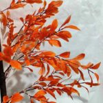 Led Φωτιζόμενο Δέντρο Καφέ με Πορτοκαλί Φύλλα 150cm - Led Orange Tree - Image 4