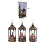 Χριστουγεννιάτικο Φωτιζόμενο Φαναράκι με Μουσική σε Διάφορα Σχέδια - Christmas Snow Globe Lantern with Music - Image 6