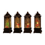 Χριστουγεννιάτικο Φωτιζόμενο Φαναράκι με Μουσική σε Διάφορα Σχέδια - Christmas Snow Globe Lantern with Music - Image 4