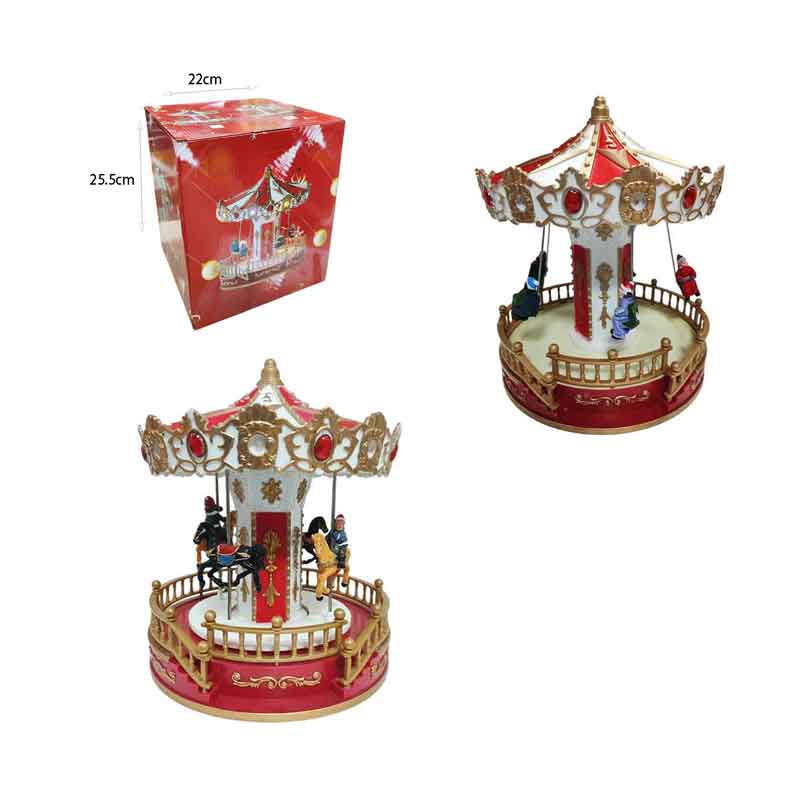 063016-3 Χριστουγεννιάτικο Καρουζέλ με Φως και Μουσική – Christmas Carousel with Light and Music - Image 3