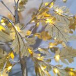 Led Φωτιζόμενο Δέντρο Λευκό με Μπεζ Φύλλα 180cm - Led Beige Tree - Image 4