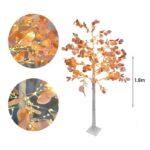 Led Φωτιζόμενο Δέντρο Λευκό με Πορτοκαλί Φύλλα 180cm - Led Orange Tree - Image 4