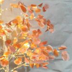 Led Φωτιζόμενο Δέντρο Λευκό με Πορτοκαλί Φύλλα 180cm - Led Orange Tree - Image 2