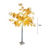 Led Φωτιζόμενο Δέντρο Λευκό με Πορτοκαλί Φύλλα 180cm - Led Orange Tree - Image 2