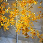 Led Φωτιζόμενο Δέντρο Λευκό με Πορτοκαλί Φύλλα 180cm - Led Orange Tree - Image 3